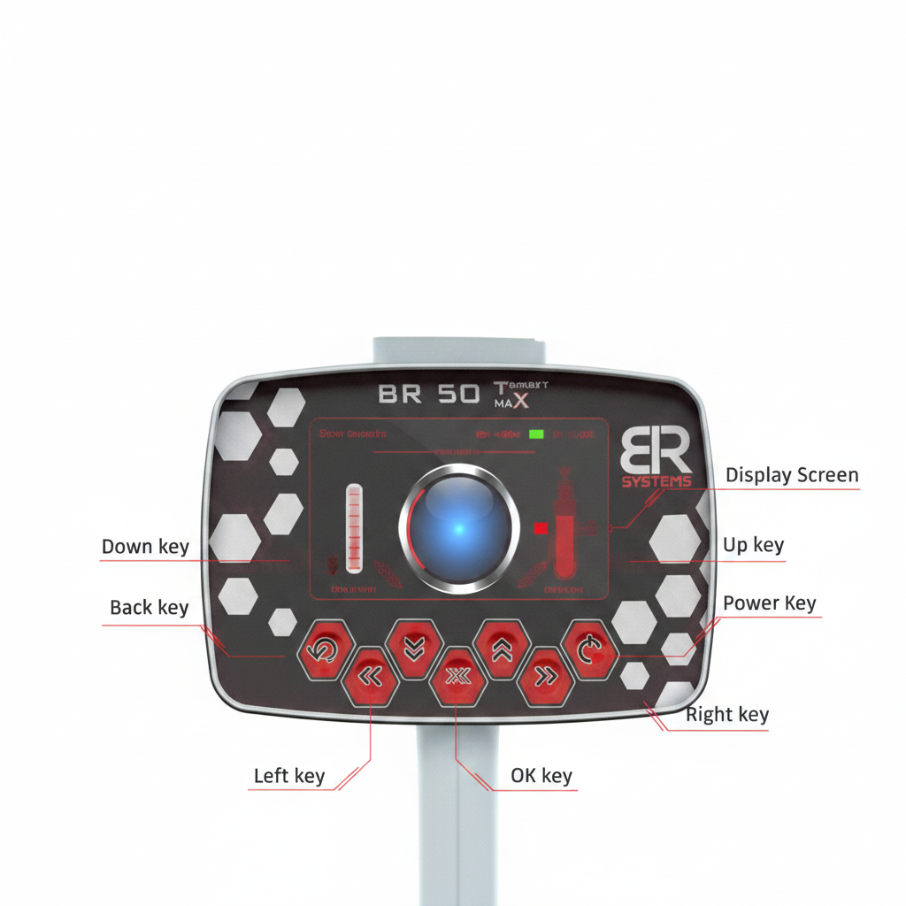 BR 50 Target Max - Control panel with key labels