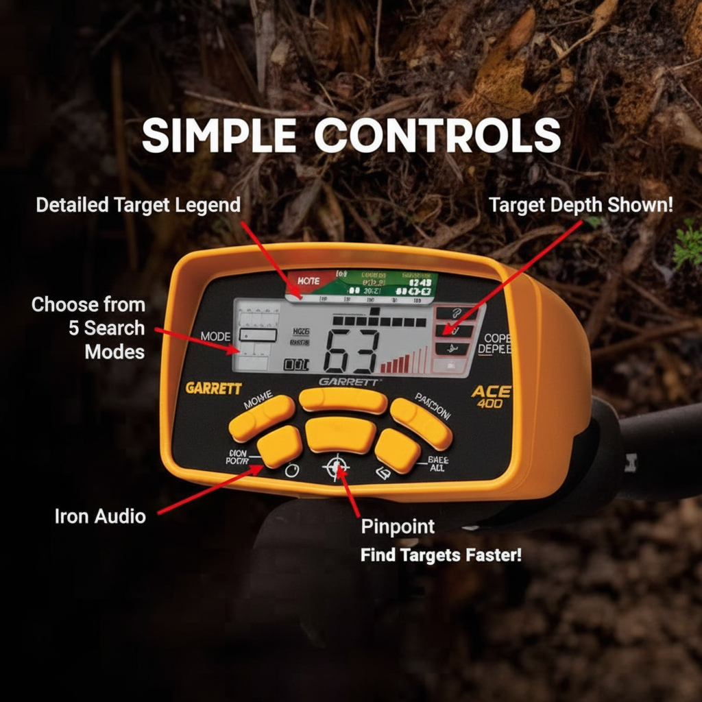 Garrett ACE 400 - Simple Controls