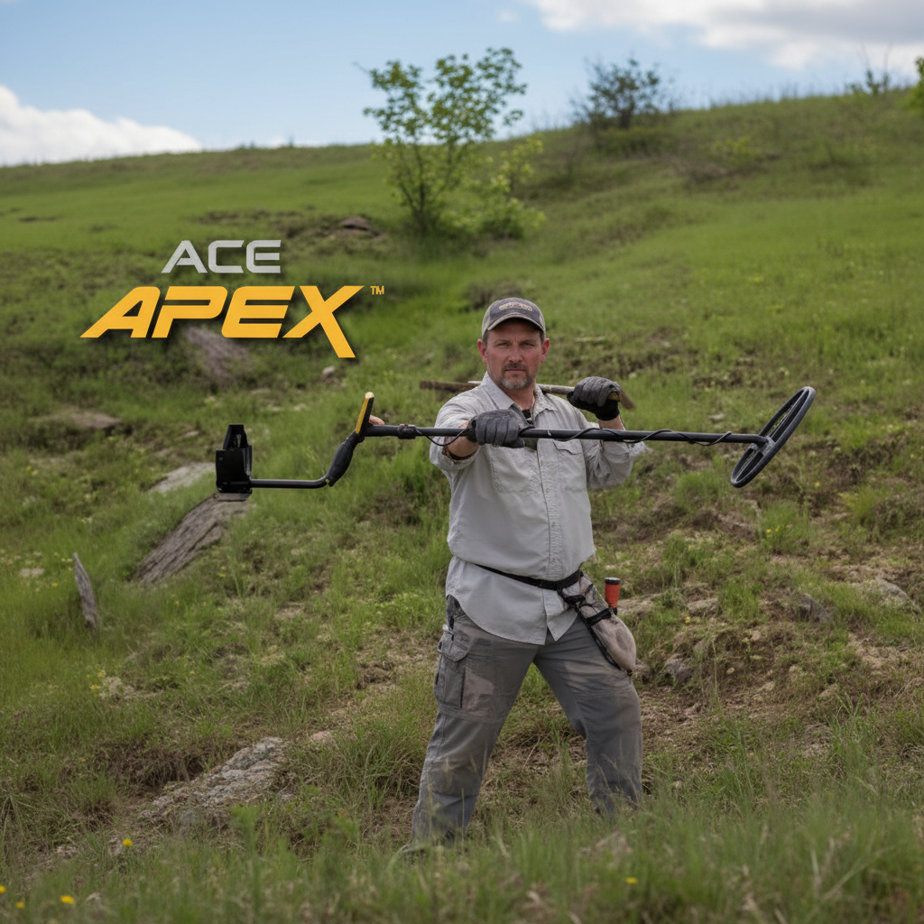 Garrett APEX - Man Holding Detector