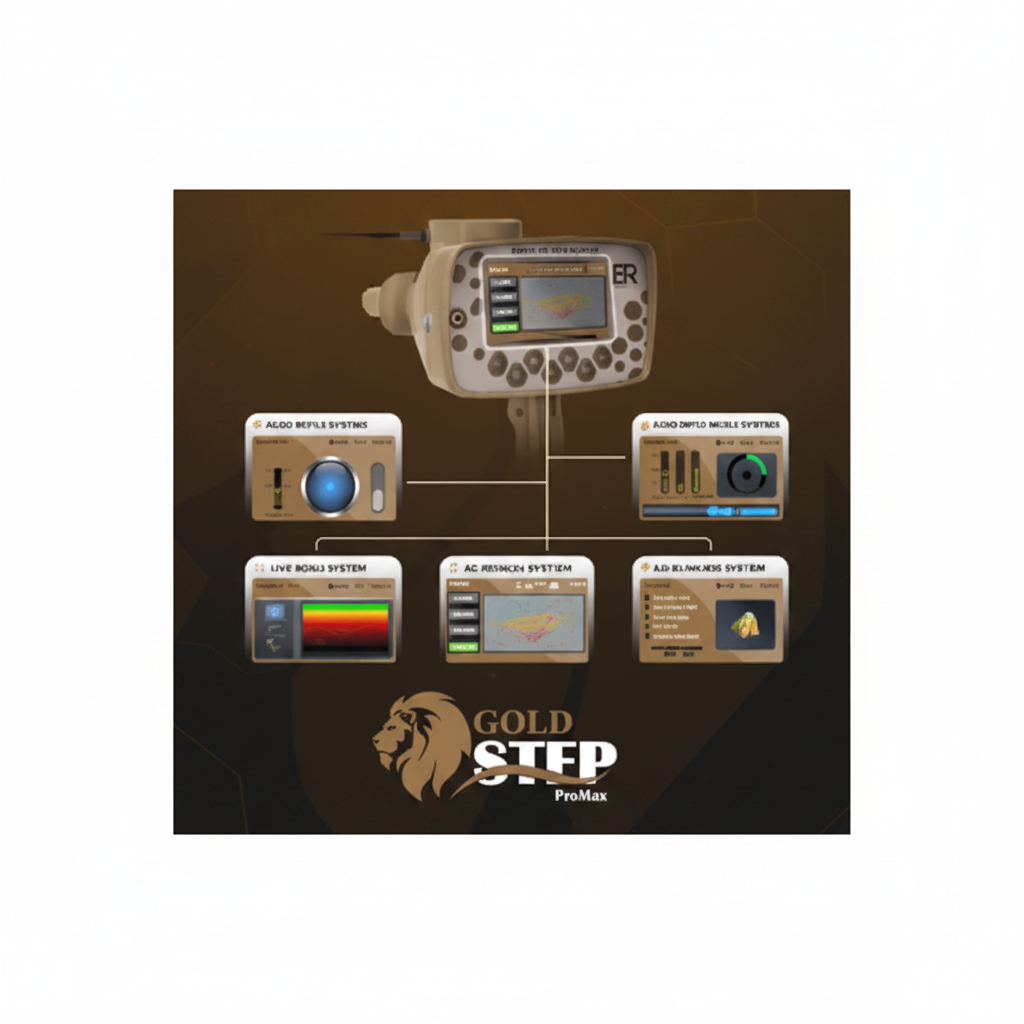 GOLD STEP - Functions diagram brown bg